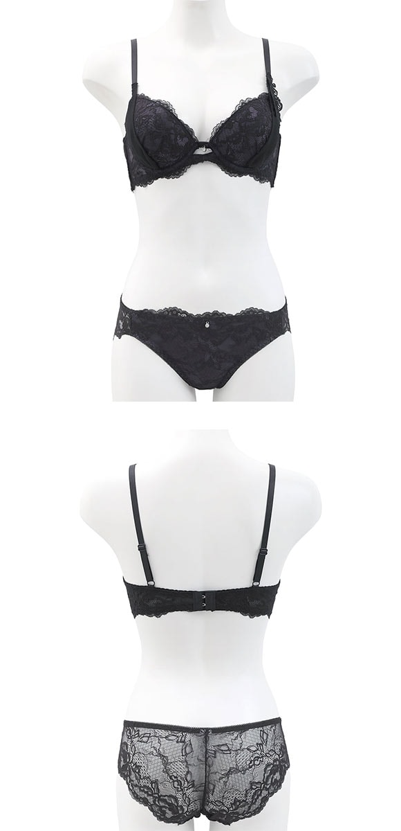 ルルモアナ シアーヴェール ブラセット BCD65-85 盛り 谷間 美胸 寄せ ブラジャー ショーツ セット LULUMOANA