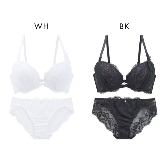 ルルモアナ シアーヴェール ブラセット BCD65-85 盛り 谷間 美胸 寄せ ブラジャー ショーツ セット LULUMOANA