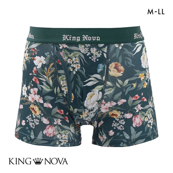 キングノバ KING NOVA ボクサーパンツ メンズ 前あき 花柄