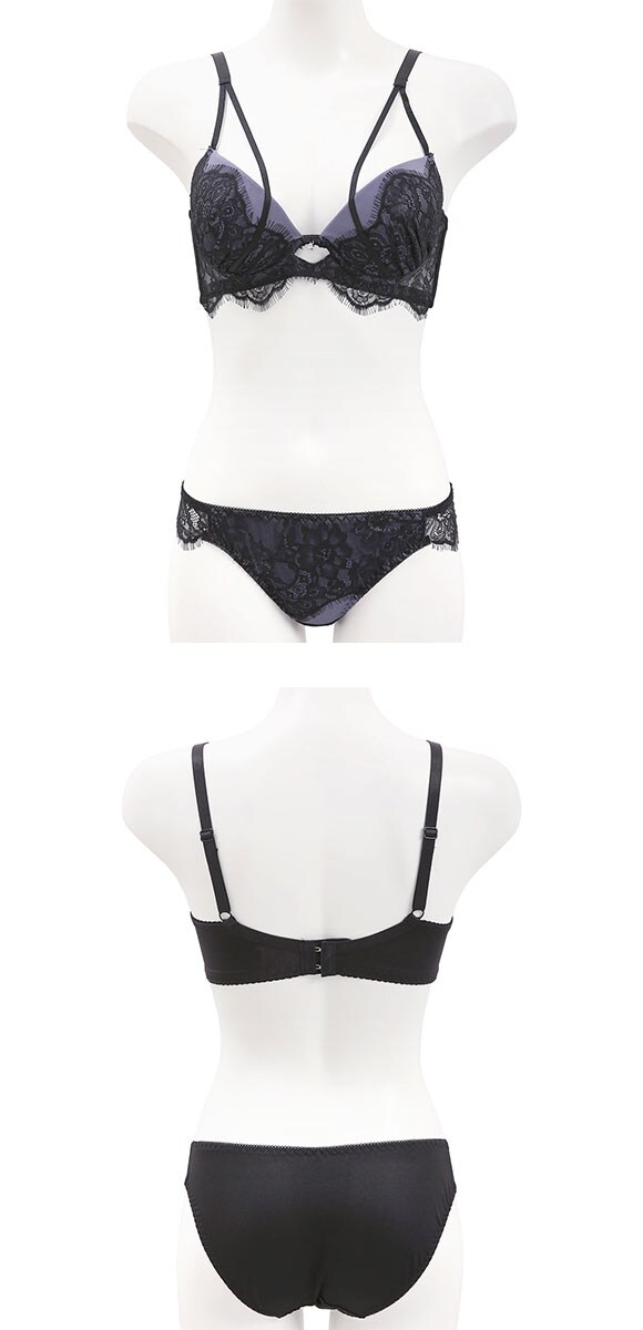 エクラ 脇高 アイラッシュ×センシュアルホール ブラセット ABCD ブラジャー ショーツ セット 脇肉 谷間 脇寄せ ECLAT