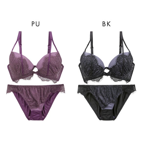 エクラ 脇高 アイラッシュ×センシュアルホール ブラセット ABCD ブラジャー ショーツ セット 脇肉 谷間 脇寄せ ECLAT