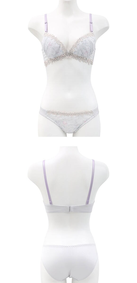 ピュアシェリ ミスティックボタニカル ブラセット ABCD ブラジャー ショーツ セット 大きいサイズ 盛り 谷間 L字 脇寄せ PURECHERIE