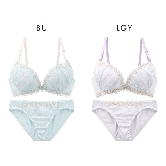 ピュアシェリ ミスティックボタニカル ブラセット ABCD ブラジャー ショーツ セット 大きいサイズ 盛り 谷間 L字 脇寄せ PURECHERIE