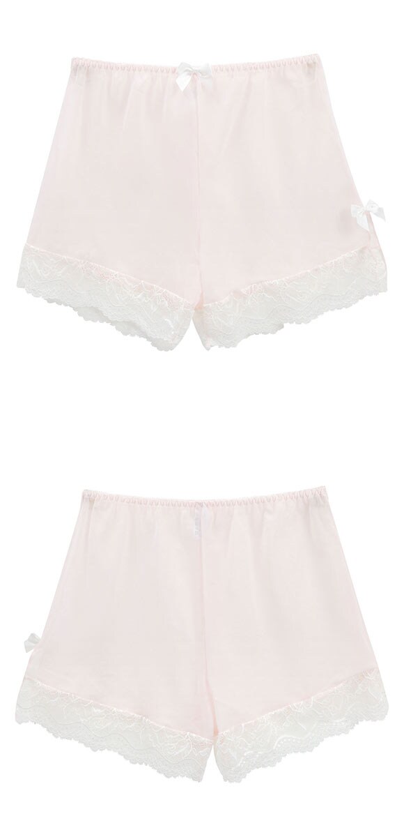 ピュアシェリ フェアリーフリル リボン通し キャミ＆タップパンツ セットアップ M L 上下セット スリップ ベビードール PURECHERIE