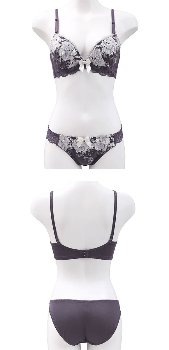 エクラ 脇高 大花チュール ブラセット ABCD 大きいサイズ 脇肉 谷間 盛り 脇寄せ バストアップ ブラジャー ショーツ ECLAT