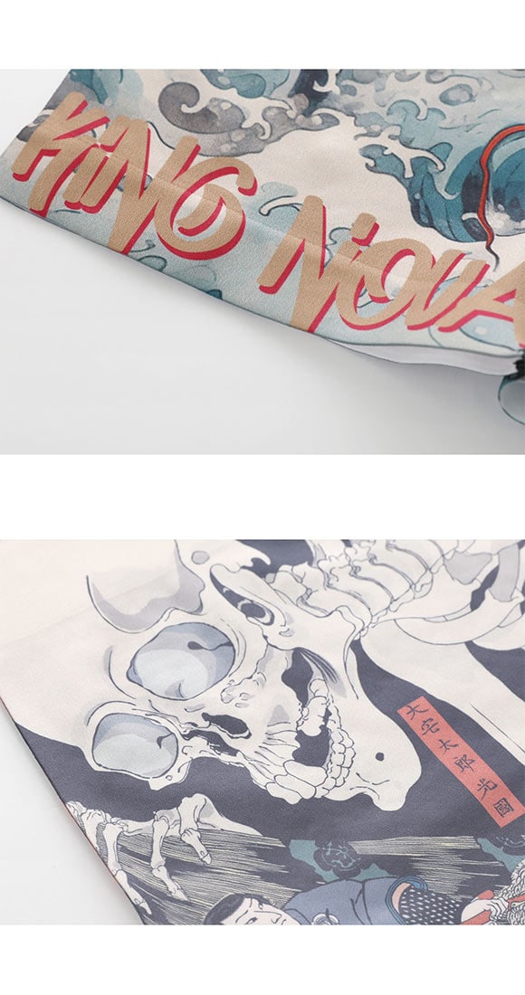 キングノバ 龍とがしゃどくろ ボクサーパンツ メンズ 前とじ M L LL ストレッチ プリント 大きいサイズ 贈り物 ギフト KING NOVA