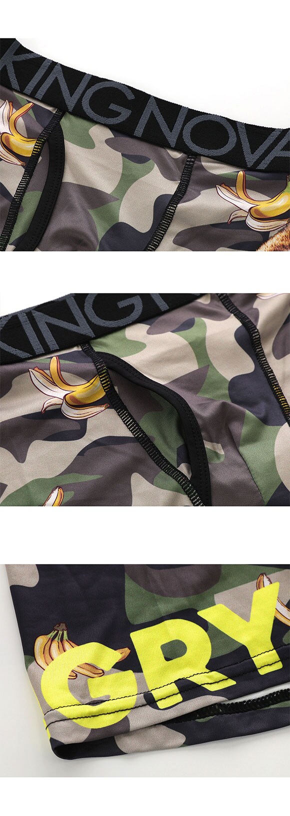 キングノバ BIGゴリラ ボクサーパンツ メンズ 前あき  M L LL ストレッチ プリント 大きいサイズ 贈り物 ギフト KING NOVA