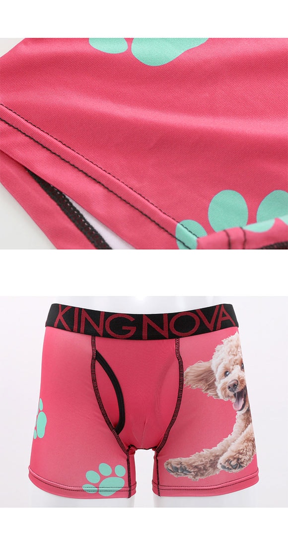 キングノバ BIGトイプー ボクサーパンツ メンズ 前あき M L LL ストレッチ プリント 大きいサイズ 贈り物 ギフト KING NOVA