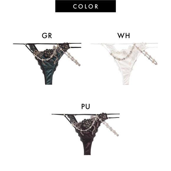 LINGERIEAM ラピダリー Tバックショーツ セクシー 過激 SM バックレース 透け RAVIJOUR ラヴィジュール