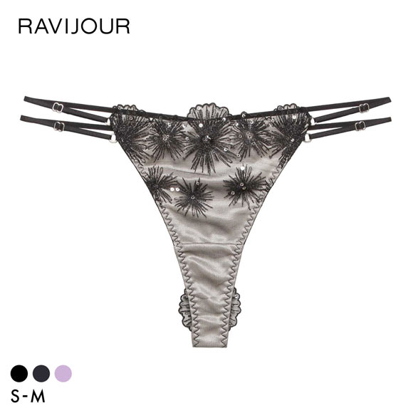 ラヴィジュール セレスティア エンブロイダリーレース Tバックショーツ SM 総レース ソング タンガ セクシー バックレース RAVIJOUR