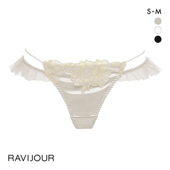 ラヴィジュール RAVIJOUR フォクシーサテン チュール Tバック ショーツ SM バックレース 透け