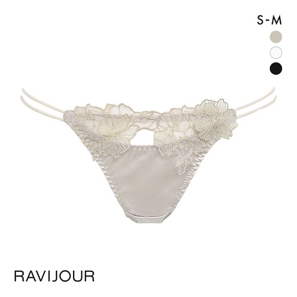 ラヴィジュール RAVIJOUR フォクシーサテン レース ショーツ SM バックレース 透け