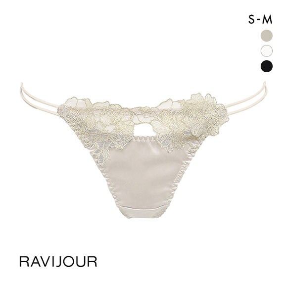 ラヴィジュール RAVIJOUR フォクシーサテン レース Tバックショーツ SM バックレース 透け