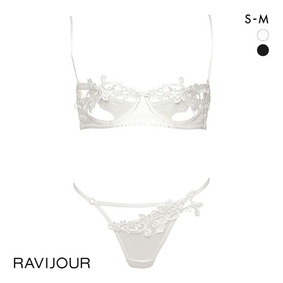 ラヴィジュール RAVIJOUR ファッサナイト ブラ＆Tバックショーツ セット SM ブラセット ブラショーツセット ノンパテッド ランジェリー