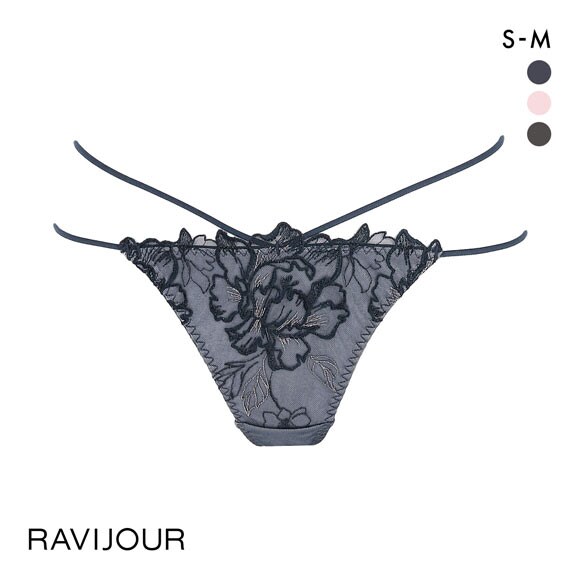 ラヴィジュール フローラルソルベ Tバック SM バックレース 透け ストリング RAVIJOUR
