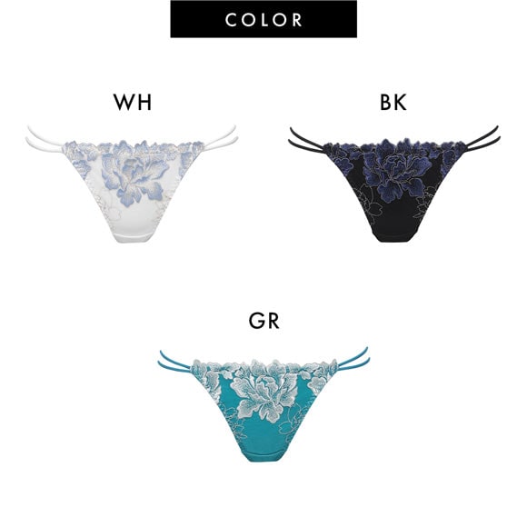 ラヴィジュール ルナリア エンブロイダリーレース Tバックショーツ SM バックレース 透け ストリング RAVIJOUR