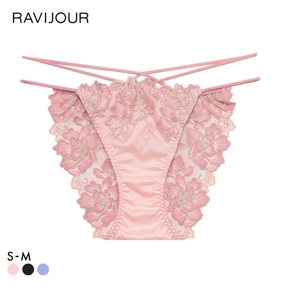 ラヴィジュール マルヴァ エンブロイダリーレースショーツ ノーマルショーツ SM バックレース 透け RAVIJOUR