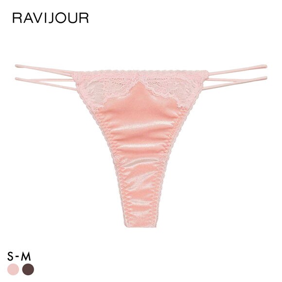 ラヴィジュール ベルベットニュイ Tバックショーツ ソング タンガ SM バックレース 透け RAVIJOUR