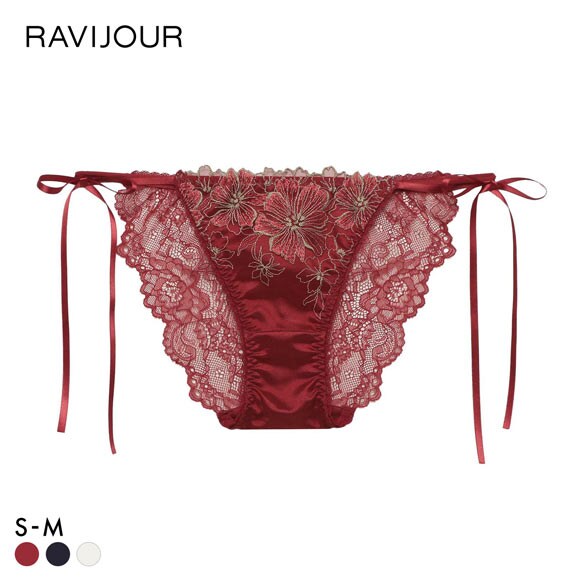 ラヴィジュール アルミラ サイドリボン ショーツ 紐パン ノーマルショーツ SM セクシー バックレース 透け RAVIJOUR