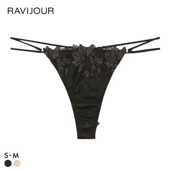 ラヴィジュール フィオナ エンブロイダリーレース Tバックショーツ ソング タンガ セクシー SM バックレース 透け RAVIJOUR
