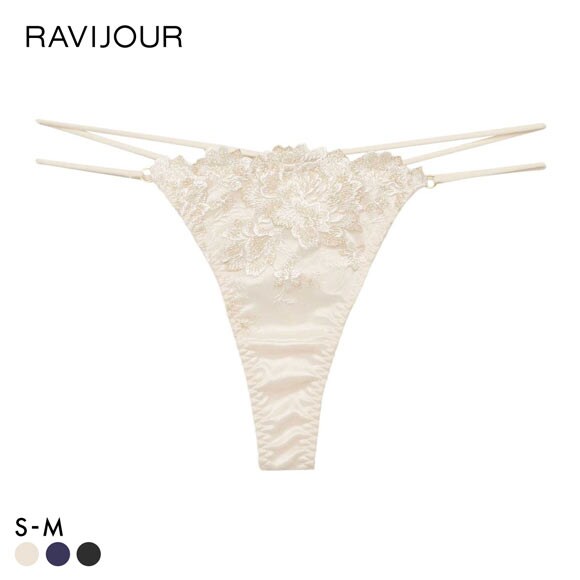 ラヴィジュール パルフルール エンブロイダリーレース Tバックショーツ ソング タンガ SM セクシー バックレース 透け RAVIJOUR