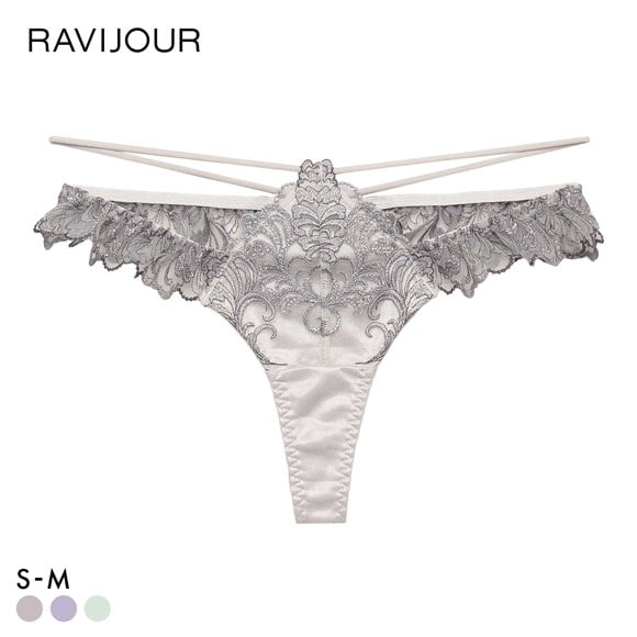 ラヴィジュール アヴェルネ フリルレース Tバックショーツ ソング タンガ SM セクシー バックレース 透け RAVIJOUR