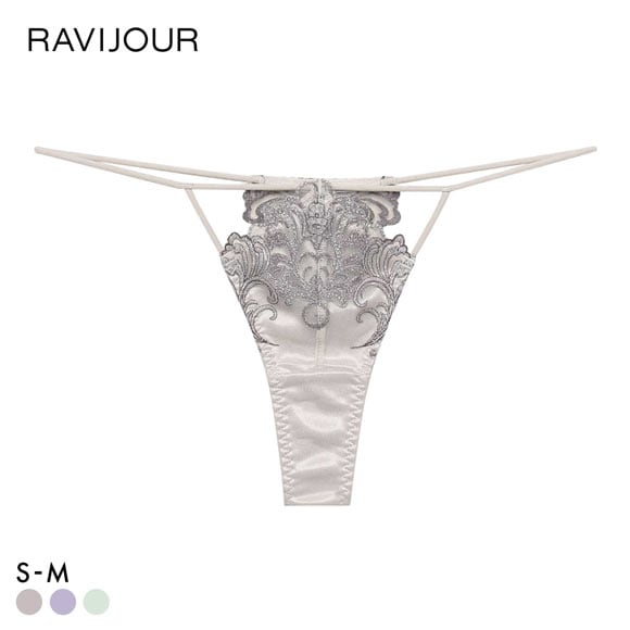ラヴィジュール アヴェルネ エンブロイダリーレース Tバックショーツ ソング タンガ SM セクシー バックレース 透け RAVIJOUR