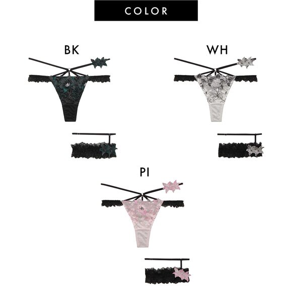 ラヴィジュール エリザベス Tバックショーツ キャットガーター付き ソング タンガ SM セクシー バックレース 透け RAVIJOUR