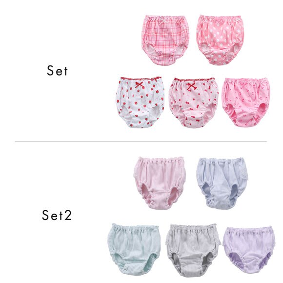 ガロー Garau キッズ ジュニア ショーツ 5枚セット 女の子 女児 ガールズ 綿100％ 90 100 110 120 130