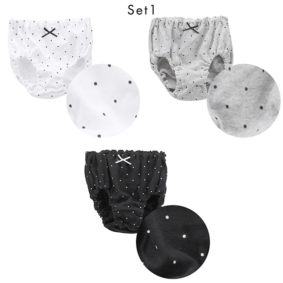 ガロー 女の子 色柄いろいろ 3Pショーツ パンツ 3枚セット 女児 女子 ガールズ 綿100％ 120 130 140 150 160 165 小学生 Garau