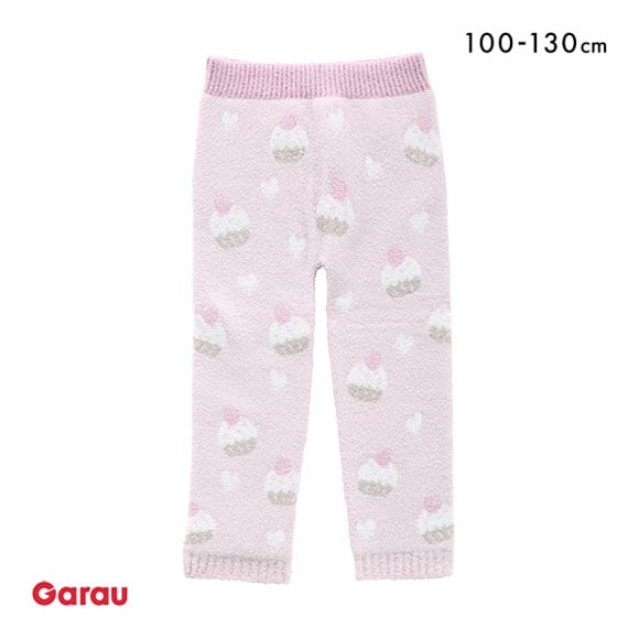 ガロー Garau モコモコ素材のマシュマロレギンス キッズ ジュニア ロング丈 オーバーパンツ 女の子 女児 100-110 120-130