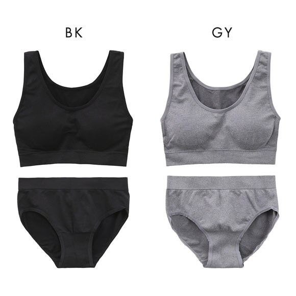 ガロー ハーフトップ＆ショーツ 上下セット セットアップ カップ付き 成型 女子 女児 150 160 165 モノトーン