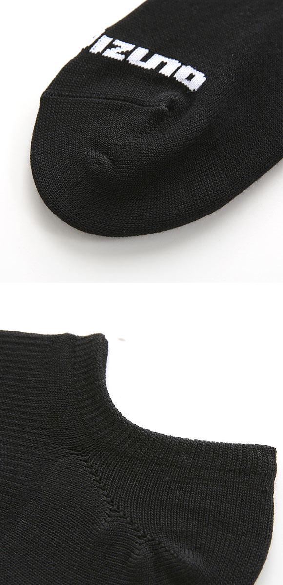 ミズノ MIZUNO 着るドラント 消臭 ソックス 靴下 スニーカー丈 2足組 サポート つま先かかと補強 25-27cm メンズ