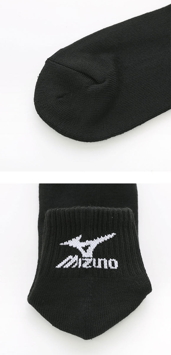 ミズノ ソックス ショート丈 3足セット 破れにくい 黒 足底パイル 靴下 メンズ 24-26cm 26-28cm MIZUNO