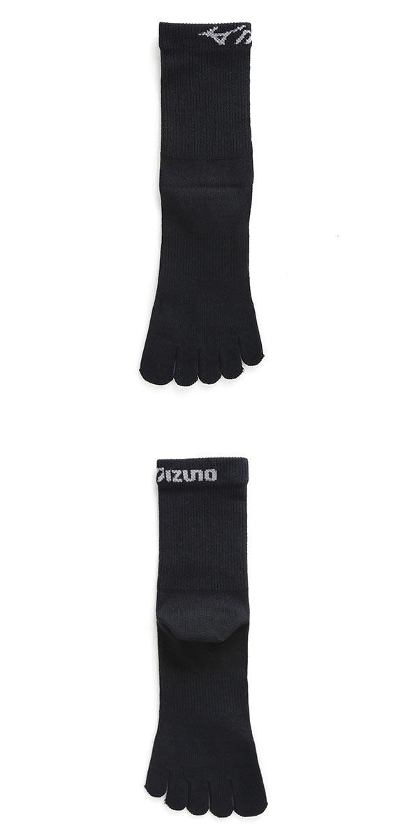 ミズノ MIZUNO 着るドラント 消臭 ソックス 靴下 ショート丈 五本指 2足組 つま先かかと補強 サポート メンズ 25-27cm