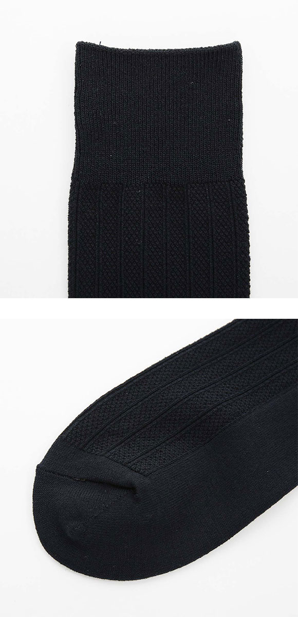 スーパーソックス ストライプ柄 クルー丈 ムレない におわない 靴下 23-25cm 24-26cm 26-28cm SUPER SOX