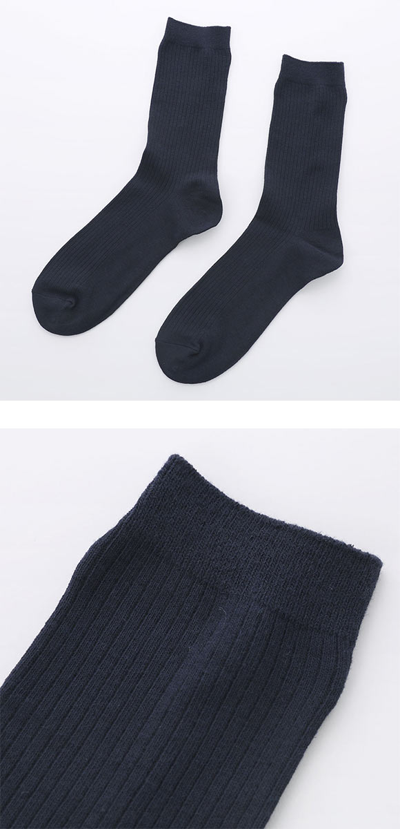 学校へ行こう お母さんの声を集めて作った靴下 2足組 クルー丈ソックス スクール 学生 キッズ 消臭 丈夫 リブ 靴下 24-26cm okamoto