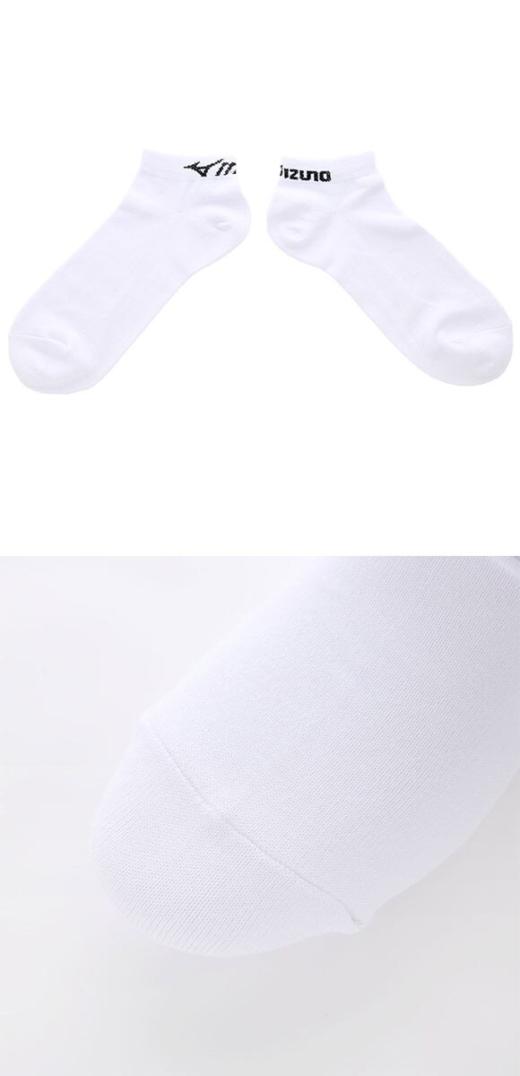 ミズノ ソックス スニーカー丈 3足セット 破れにくい 丈夫 白 メンズ スクール スポーツ 24-26cm 26-28cm MIZUNO