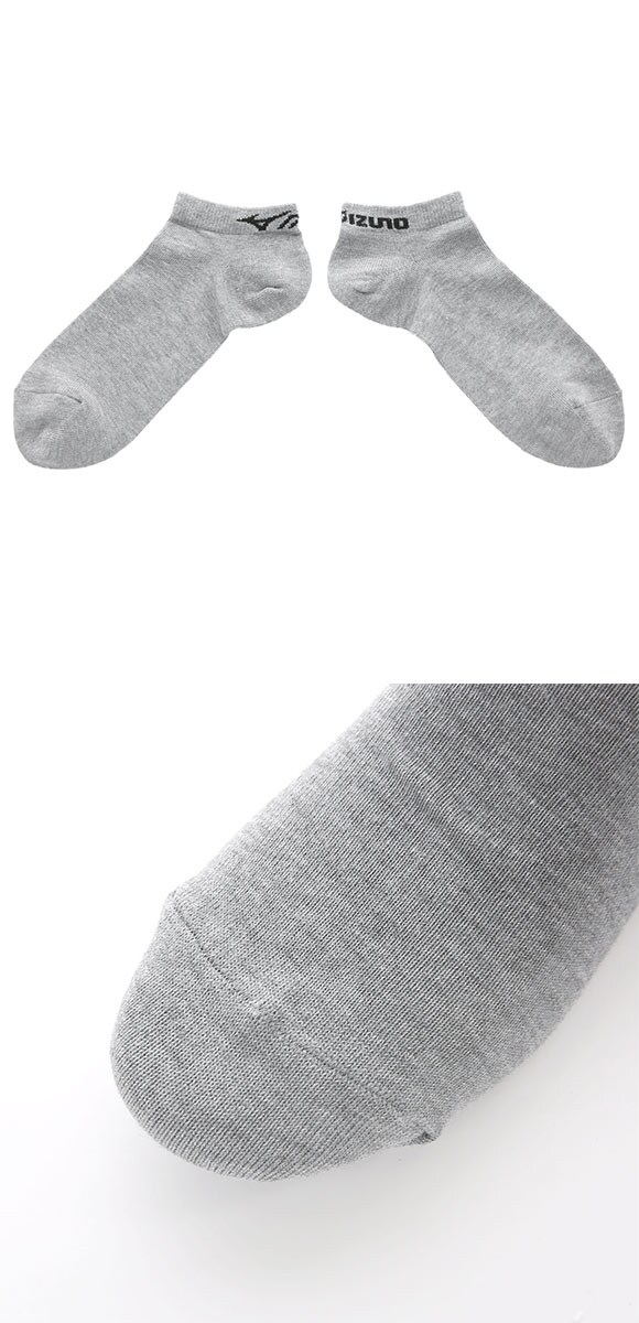 ミズノ ソックス スニーカー丈 3足セット 破れにくい 丈夫 黒 グレー メンズ スクール スポーツ 靴下 24-26cm 26-28cm MIZUNO