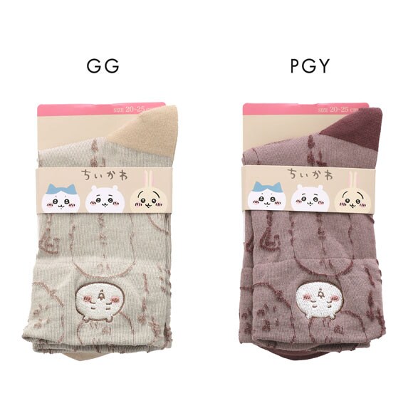 ちいかわ クルー丈ソックス フロート刺繍 レディース 靴下 ソックス 20-25cm