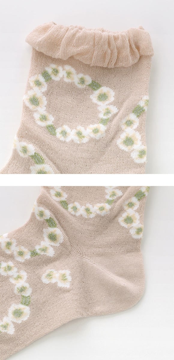 ちいかわ クルー丈ソックス ハチワレ鈴蘭 レディース 靴下 ソックス 22-24cm