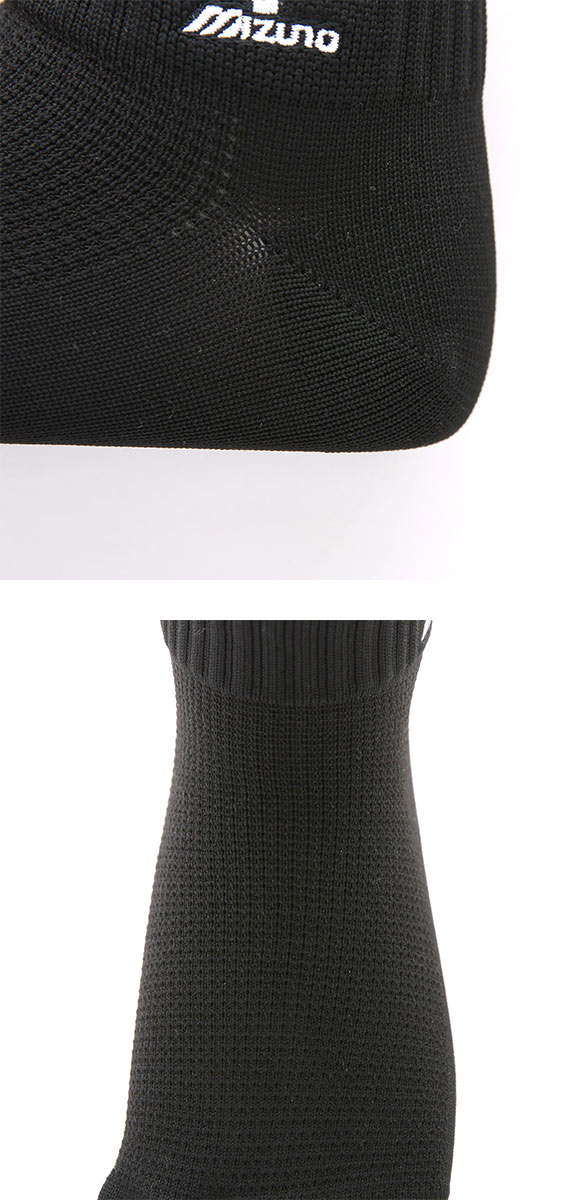 ミズノ DRY ソックス スニーカー丈 3足セット 速乾 甲メッシュ 通気性 破れにくい 黒 刺繍 レディース 23-25cm 靴下 MIZUNO