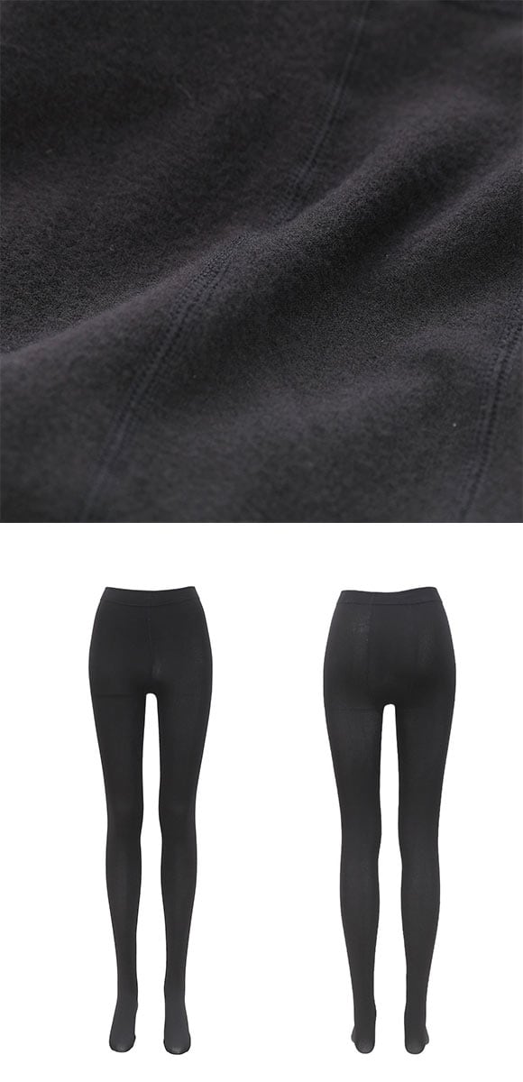 冬レギンス 80デニール タイツ 裏起毛 ふんわりあたたか レディース M-L JM-L JJM-L 大きいサイズ okamoto