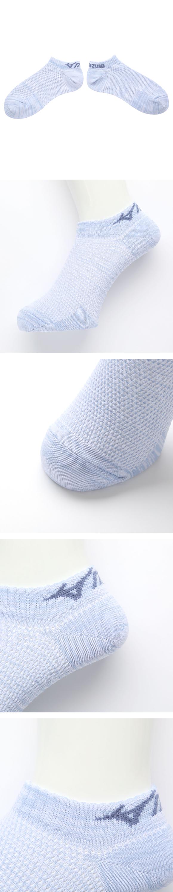 ミズノ ソックス スニーカー丈 3足セット オールメッシュ 高通気 引揃え レディース 靴下 23-25cm 夏 スポーツ MIZUNO