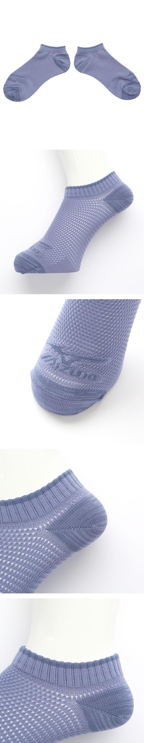 ミズノ ソックス スニーカー丈 3足セット オールメッシュ 高通気 引揃え レディース 靴下 夏 スポーツ 23-25cm MIZUNO