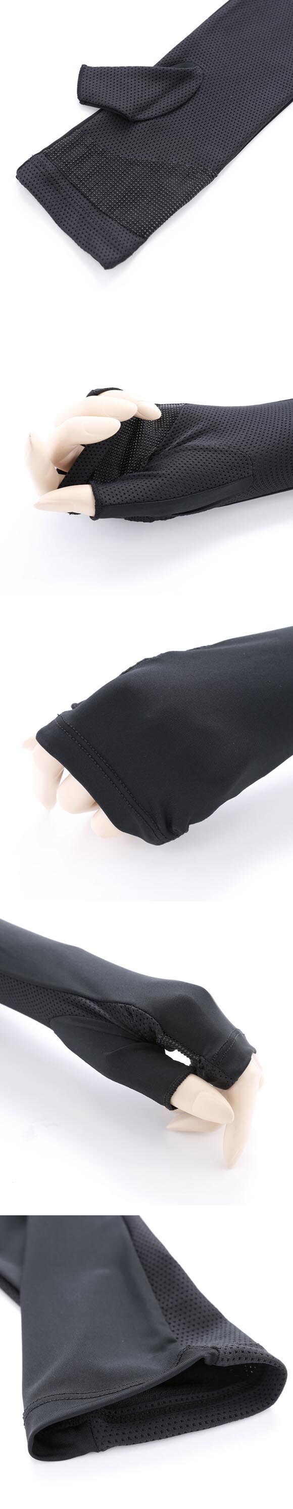 プラチナモア アームカバー ロング丈 ひんやり冷感キープ 吸水速乾 UVカット オープン 夏 日焼け対策 レディース okamoto