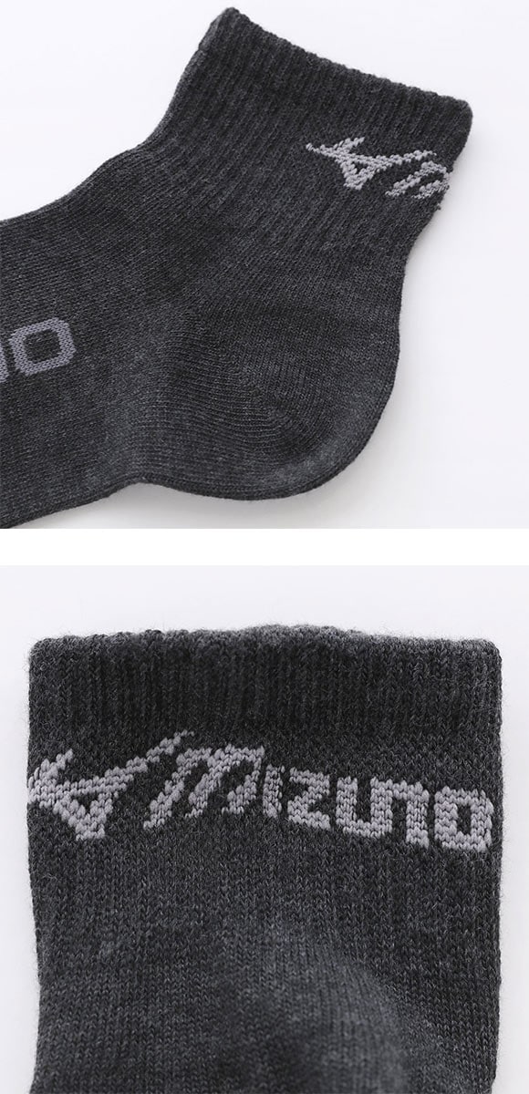 ミズノ ソックス ショート丈 3足セット 破れにくい ガチ丈夫 つま先かかと補強 グラデロゴ メンズ スポーツ 24-26cm 26-28cm 靴下 MIZUNO