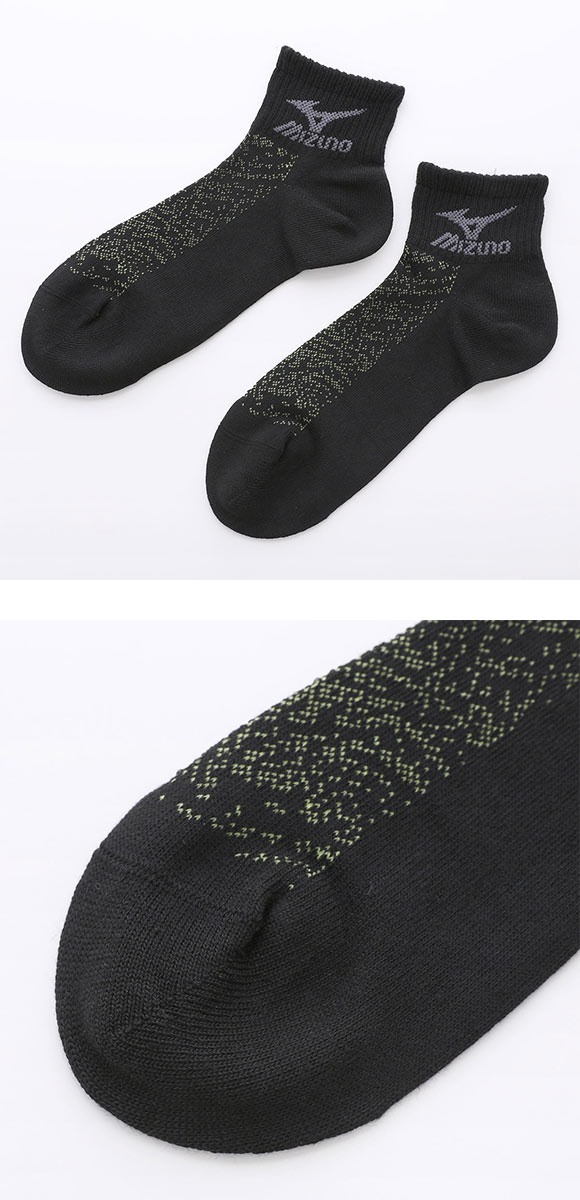 ミズノ ソックス ショート丈 3足セット 破れにくい ガチ丈夫 甲メッシュ 通気性 メンズ スポーツ 24-26cm 26-28cm 靴下 MIZUNO