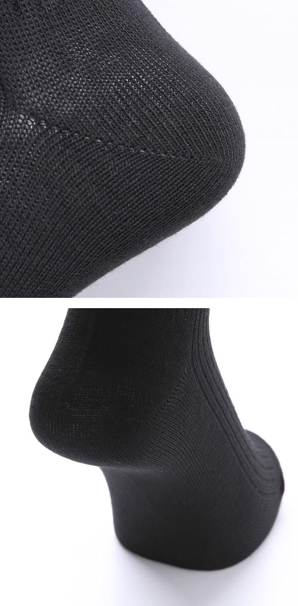 靴下研究所 ニオイ知らず ソックス 4足組 クルー丈 消臭 刺繍 黒 メンズ 靴下 24-26cm 26-28cm オカモト okamoto