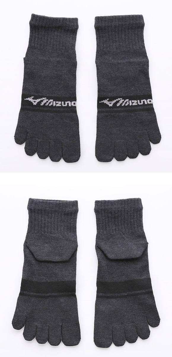 ミズノ 5本指ソックス ショート丈 3足セット ガチ丈夫 破れにくい メンズ スポーツ 24-26cm 26-28cm MIZUNO